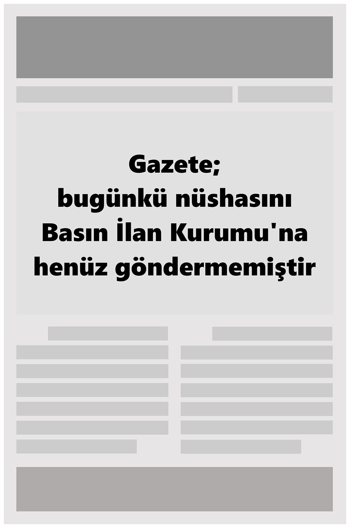 GÜNEŞ gazetesi birinci sayfası