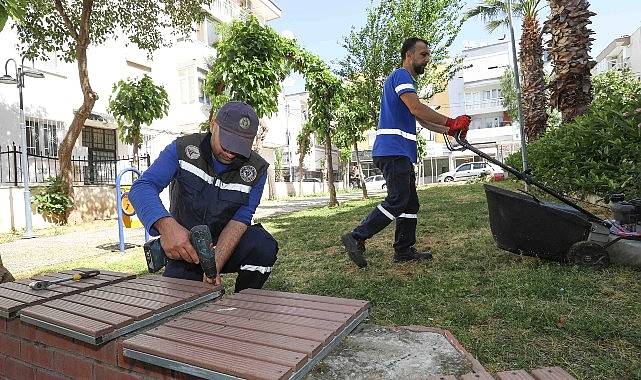 Buca’nın parklarında yaza hazırlık
