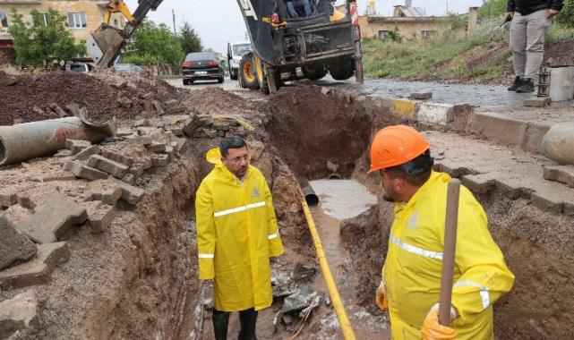 Başkan Arı, altyapı arızasının meydana geldiği noktada