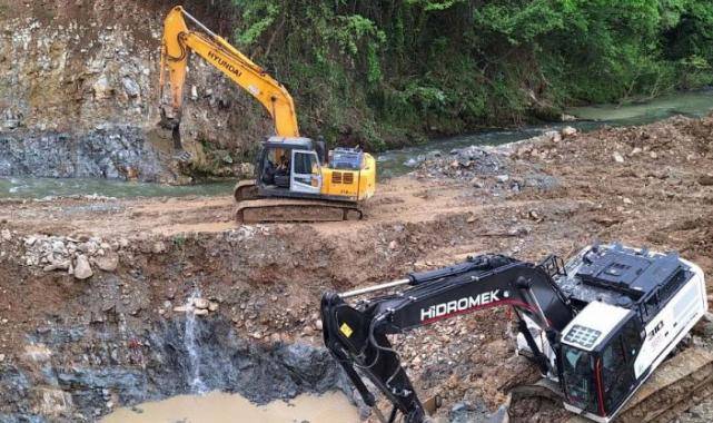 Duraklı-Alihocalar Köprüsünde çalışmalar sürüyor