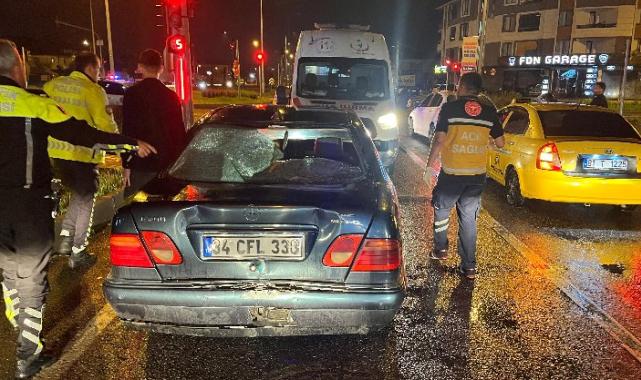 Düzce’de motosiklet otomobile çarptı 1 yaralı