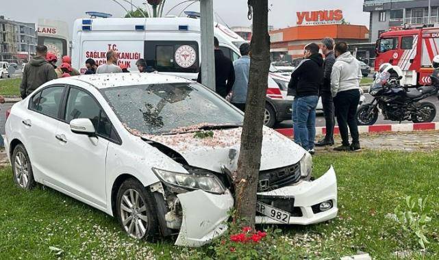 Düzce’de trafik kazası: 2 yaralı