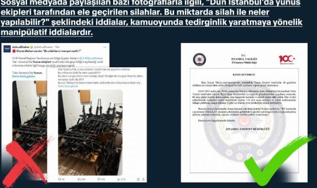 İstanbul’da ele geçirilen silah haberleri manipülatif!