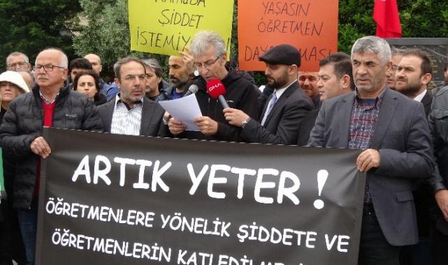 Öğretmenler Şile ve Ağva meydanında ‘şiddete hayır’ dedi
