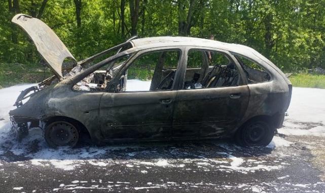 Pazaryeri yolunda araç alev topuna döndü