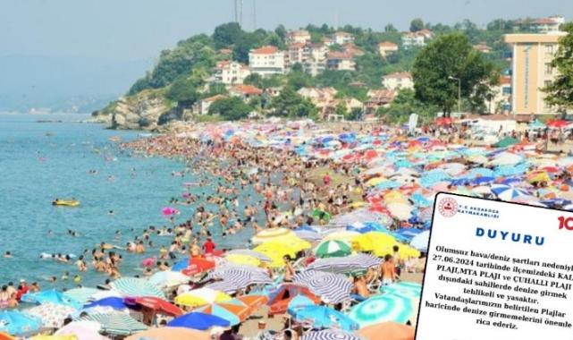 Akçakoca Kaymakamlığı belirli plajlar harici denize girmeyi yasakladı