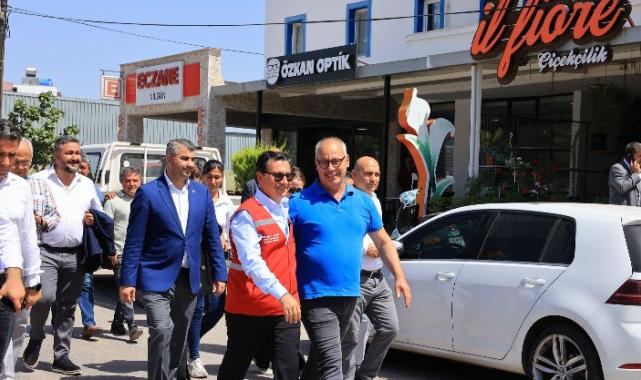 Başkan Aras Yalıkavak ve Mumcular yol çalışmalarını inceledi