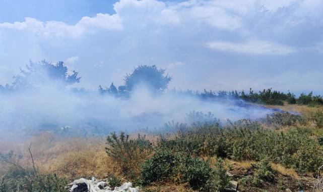 Boztepe Köyü’nde 200 dönümlük buğday ekili alan yandı