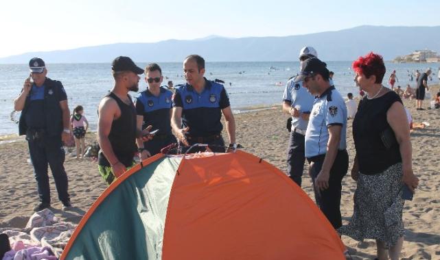 Bursa Gemlik kıyılarında çadır operasyonu!