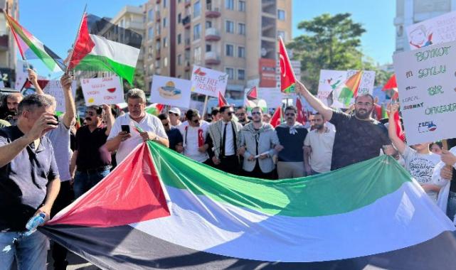 Çayırova Gazze için yürüdü