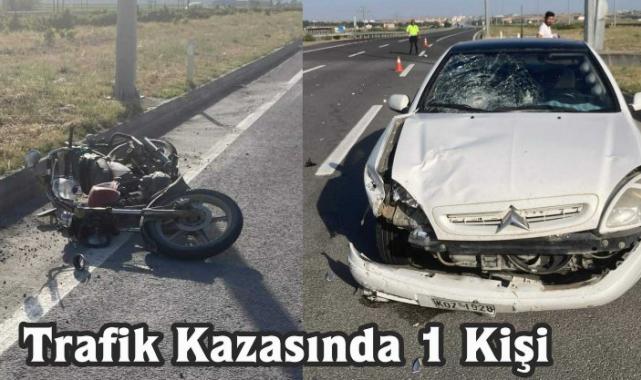 İpsala da trafik kazasında motosiket sürücüsü yaşamını kaybetti