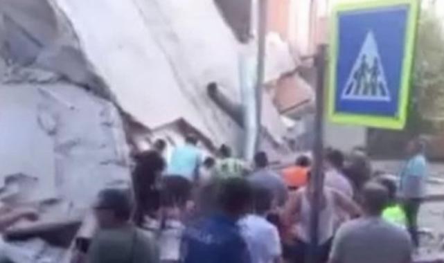 İstanbul’da 4 katlı bina çöktü!