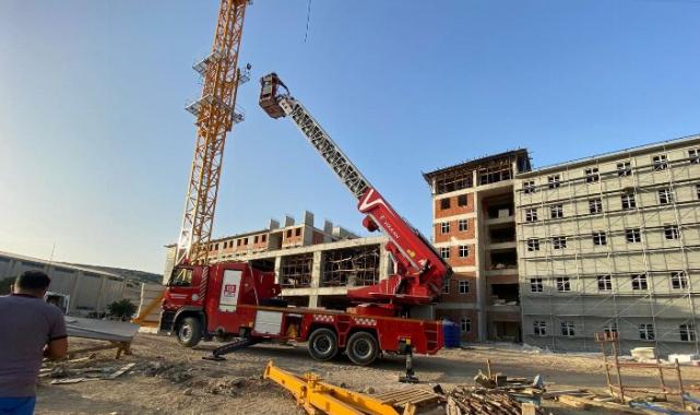 Manisa’da 33 metre yükseklikte kurtarma