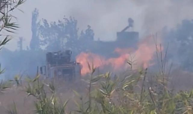 Mersin Erdemli’de çıkan yangın korkuttu