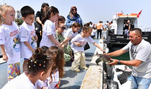 Mersin’de miniklere deniz temizliğinin önemi anlatıldı