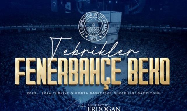 Potada şampiyon Fenerbahçe’ye tebrik