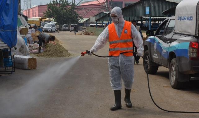 Yıldırım’da kurban satış yerleri ilaçlanıyor