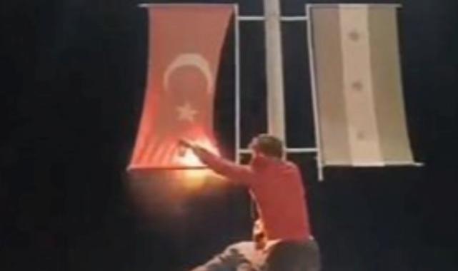 Bayrak provokatörü yakalandı