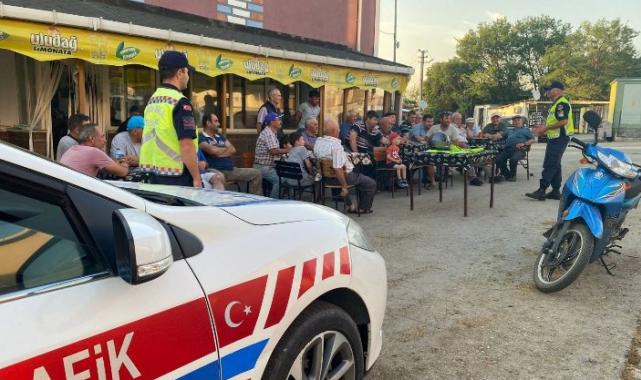 Beğendik’te motosiklet sürücülerine kurallar hatırlatıldı
