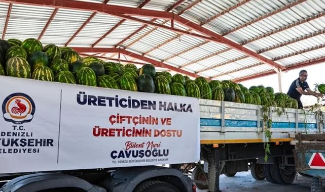 Denizli’de üreticinin imdadına Büyükşehir yetişti