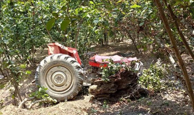 Düzce’de traktörün altında kaldı