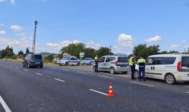 Edirne Keşan’da Jandarma’dan trafik denetimi