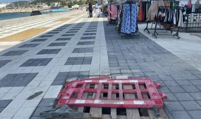 Mudanya’da tamamlanmayan sahil yollarına geçici yama