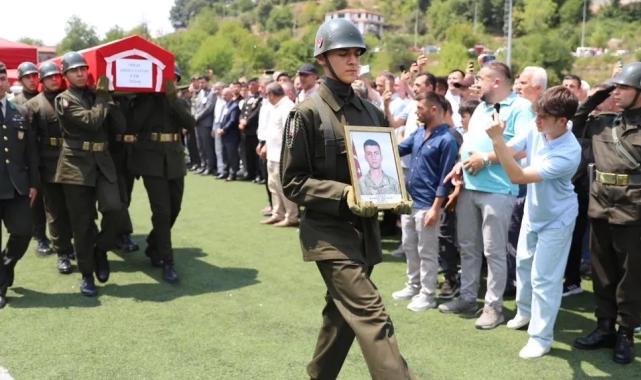 Şehit Er Ahmet Saygın yapılan törenle Yığılca’da toprağa verildi 