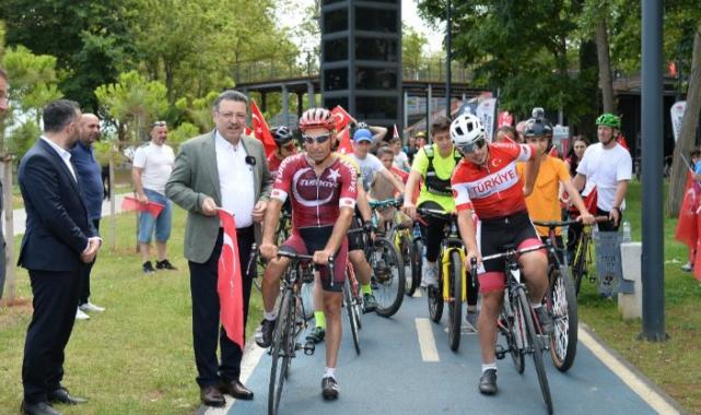 Trabzon’da pedallar kahramanlar için çevrildi