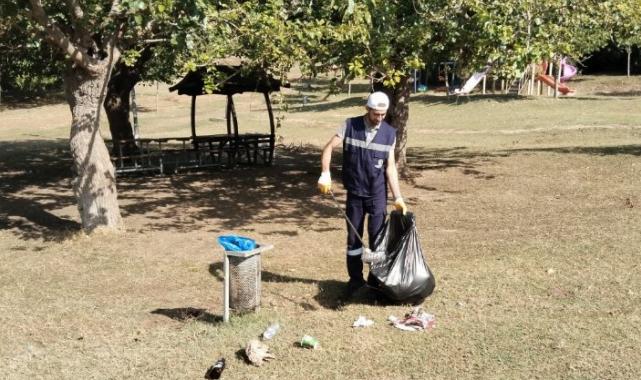 Yeşil alanlarda düzenli temizlik