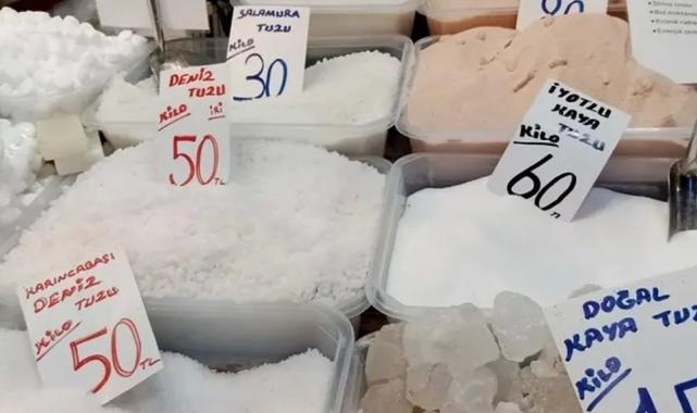 Bursa Tuz Pazarı’nda kaya tuzuna yoğun ilgi…