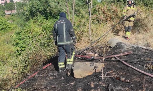 Bursa Yıldırım’daki ot yangını korkuttu