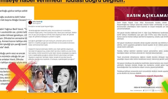 Dilruba gizlice tahliye mi edildi? Açıklama geldi