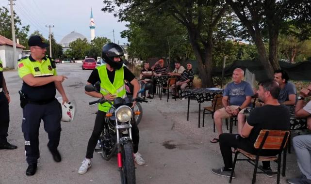 Edirne Keşan’da motosiklet sürücülerine eğitim