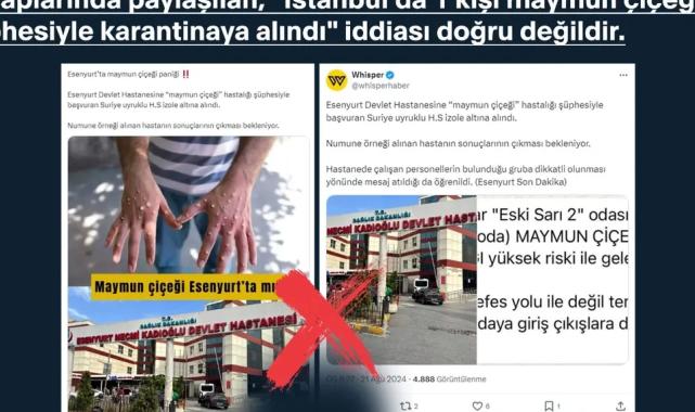 ‘Maymun Çiçeği’nin Türkiye iddiaları dezenformasyondan ibaret