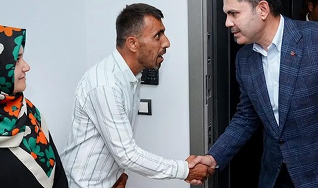 Bakan Kurum, 100 bininci deprem konutuna misafir oldu