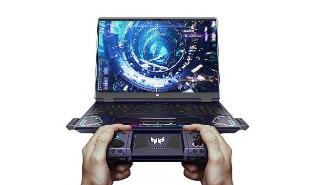 Çift Kişilik Oyun Deneyimi İçin Çıkarılabilir Kontrolcülerle Donatılmış Yenilikçi Oyun Dizüstü Bilgisayarı Konsepti: Project DualPlay