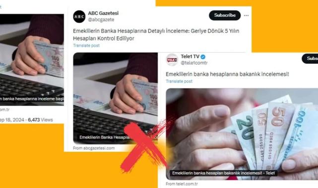 Emeklilerin hesaplarında inceleme yok!