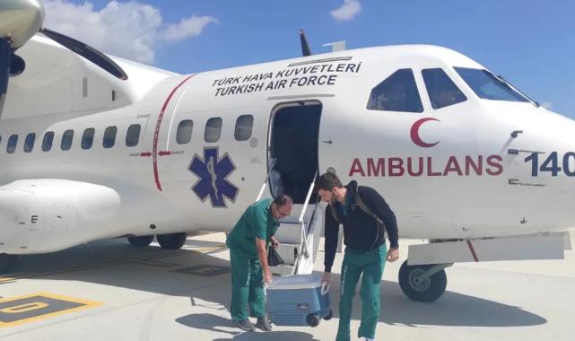 Hava Kuvvetleri’nin ambulansı organ nakli için havalandı