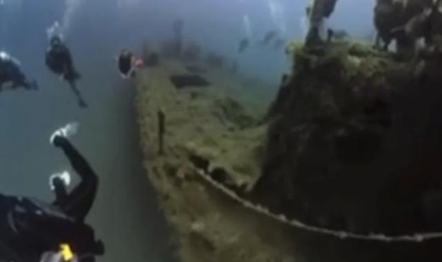 Saros’ta batık gemi görüntülendi