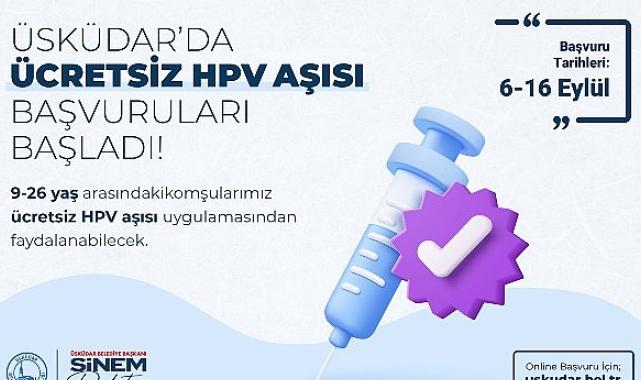 Üsküdar’da Ücretsiz HPV Aşısı İçin Başvurular Başladı