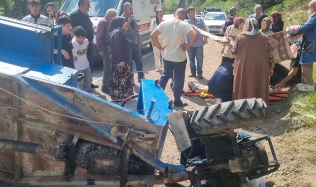 Yığılca’da tarım aracı kaza yaptı 7 kişi yaralandı 