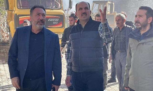 Başkan Altay ve AK Parti Konya Milletvekili Özer, Doğanbey’de Çıkan Yangın Sonrası Bölgeyi Ziyaret Etti