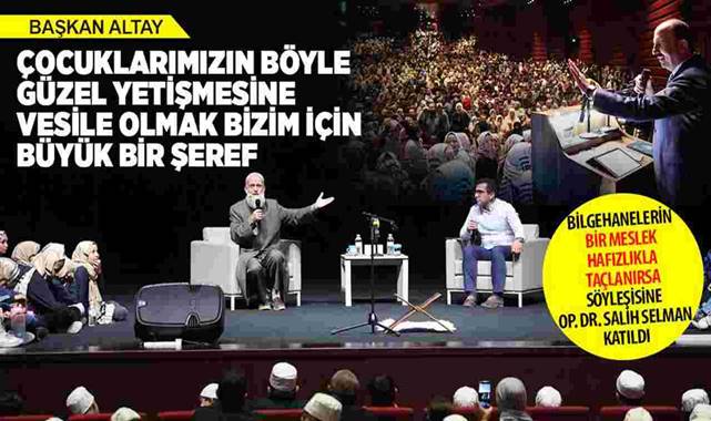 Konya’da Bilgehanelerde ‘Bir Meslek Hafızlıkla Taçlanırsa’ söyleşisine Op. Dr. Salih Selman katıldı