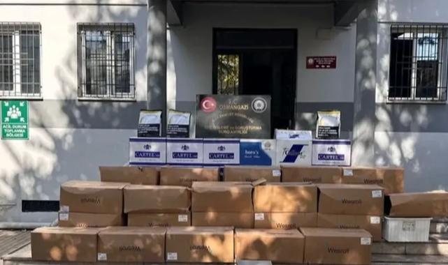 Bursa’da kaçak sigara imalathanesine baskın! 2 kişi gözaltında