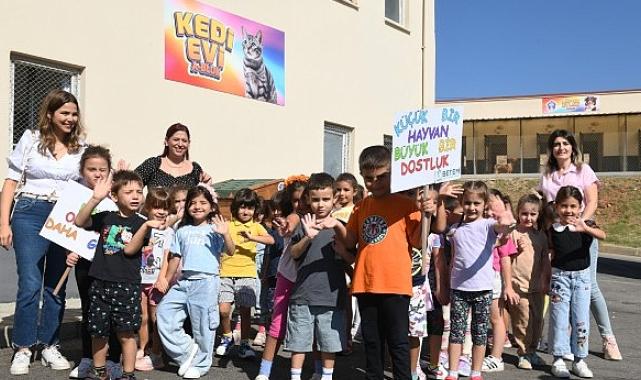 Çocuklar Yenişehir Belediyesinin hayvan bakımevini gezdi