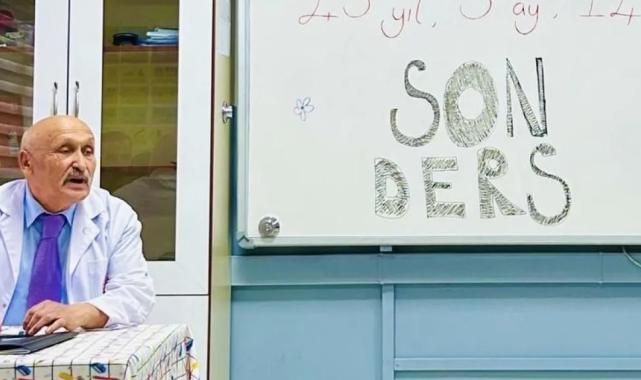 Giresun’da ‘son ders’te öğretmene duygusal veda