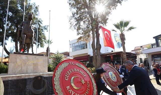 Güzelbahçe’de Ata’nın Huzuruna Çelenk Sunuldu