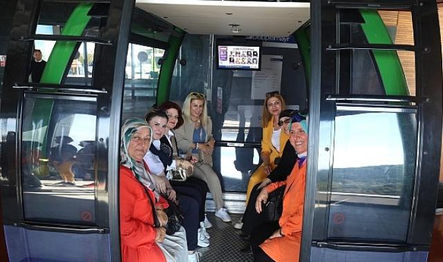 Kadın muhtarların teleferik gezisi