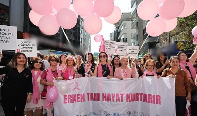 Konak’ta meme kanseri farkındalığı için pembe yürüyüş